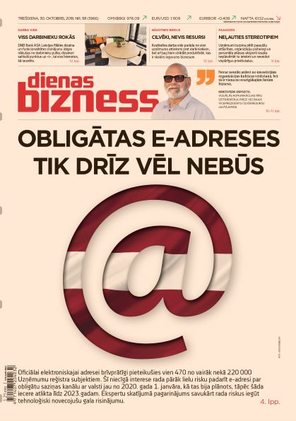 Dienas Bizness elektroniski 30.oktobris, 2019 