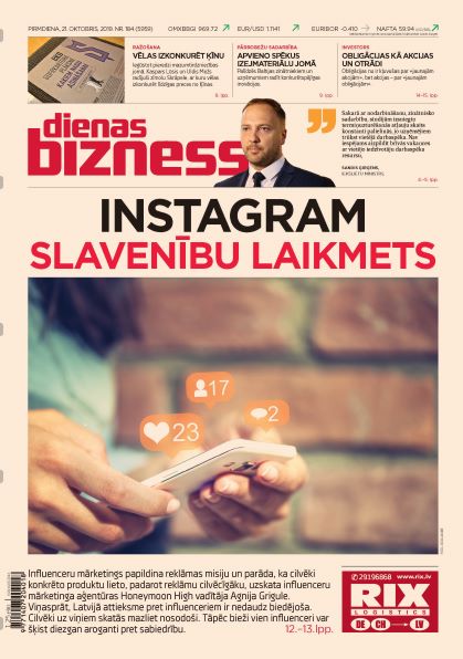 Dienas Bizness elektroniski 21.oktobris, 2019