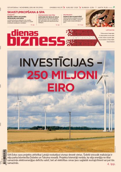 Dienas Bizness elektroniski 1.novembris, 2018