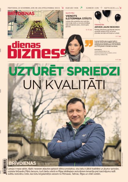 Dienas Bizness elektroniski 23.novembris, 2018